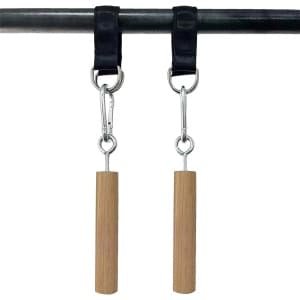 Pull Up Bal Grepen - Krachttrainer Onderarm - Onderarm Training - Niet Krakend Beukenhout - 45cm Lengte - Natuurlijk Hout