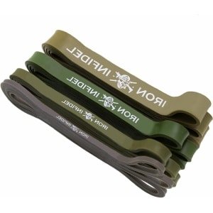 Pull Up Band Set - Weerstandsbanden Fitness - Krachttraining Opbouwen - Natuurlijk Rubber Materiaal - 4 Banden Set - Groen