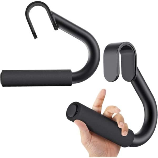 Pull Up Handvatten - Ergonomische Handgrepen - Krachttraining Bovenlichaam - Anti-slip Ontwerp - Lengte 147 cm - Zwart
