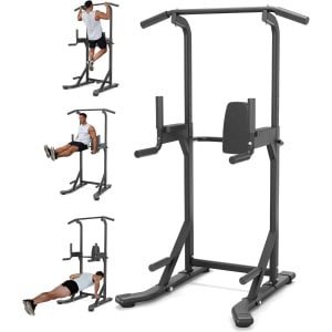 Pull-uprek - Vrijstaand pull-uprek - Multifunctioneel fitnessapparaat voor krachttraining - 200 × 110 × 87 cm, zwart