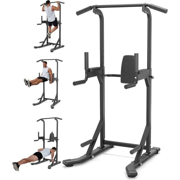 Pull-uprek - Vrijstaand pull-uprek - Multifunctioneel fitnessapparaat voor krachttraining - 200 × 110 × 87 cm, zwart