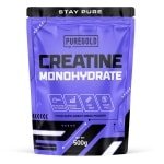 Pure Gold Creatine Monohydrate Poeder - Ongezoet - 500g - 3g Creatine per Portie, Vegan & GMO-vrij