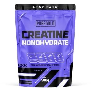 Pure Gold Creatine Monohydrate Poeder - Ongezoet - 500g - 3g Creatine per Portie, Vegan & GMO-vrij