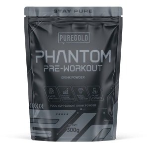 Pure Gold Phantom Pre-Workout Poeder - Mango - 300g - 16 Actieve Ingrediënten, Creatine, Cafeïne & Plantenextracten