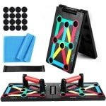 Push-upboard met opvouwbare handgrepen - in 1 - push-ups fitnessboard voor thuis - krachttraining voor schouders, borst, triceps, trapezius - oefeningen voor spieren