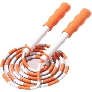 QTTVBTNA - 1 Stuk Sport Springtouw -Segment Tangle Free - Fitness Jump Rope Met Zachte Kralen - Voor Cardio Training Workout Conditie en Kracht - Speed Skipping Touw Voor Binnen en Buiten Sport - Duurzaam Lichtgewicht Makkelijk Meenemen- 2.6m-Oranje