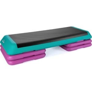 Queenfit® Aerobic Stepper, Step Plank, Step Bank, Step Trainer, Fitness Stepper - 3-step - tot 300 kg - Fitness Apparatuur voor Thuis, Home Gym, Workout, Crossfit
