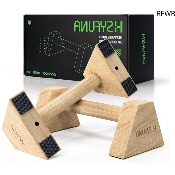 RFWR® Houten Push-Up Stangen voor Spiertraining en Krachttraining - Antislip Handgrepen
