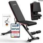 RFWR® Inklapbare Multifunctionele Halterbank met Verstelbare Rugleuning en Zitting voor Fitness en Krachttraining