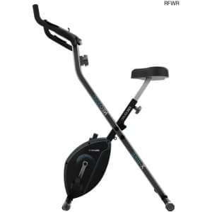 RFWR® Inklapbare hometrainer met verstelbaar stuur en zadel, hartslagmeter, lcd-display, en Silence Fit-systeem