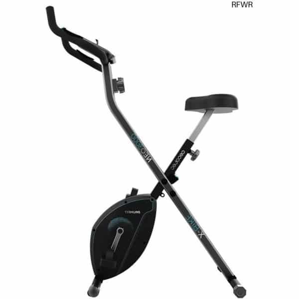 RFWR® Inklapbare hometrainer met verstelbaar stuur en zadel, hartslagmeter, lcd-display, en Silence Fit-systeem