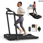RFWR® Opvouwbare 3-in-1 Loopband voor Thuis en Kantoor 2,5 PK - Draagbare Loopmachine met Afstandsbediening en LED-display