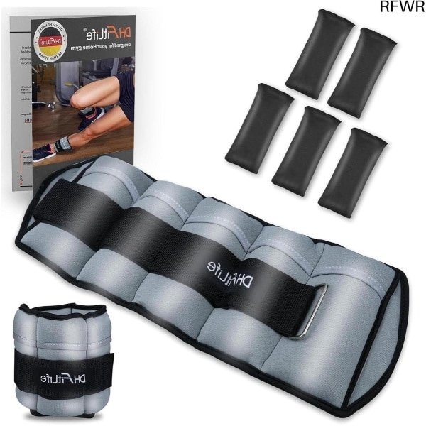 RFWR® Set van 2 Verstelbare Enkelgewichten voor Benen en Armen - Krachttraining Gewichtsmanchetten 2 x 2,5 kg en 2 x 4,5 kg