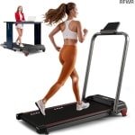 RFWR® Thuis Loopband met 2,25 pk Motor en 4% Hellingsfunctie voor Wandelen en Hardlopen