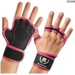 RFWR® Ventilerende Trainingshandschoenen voor Krachttraining met Verstelbare Polsbandages en Siliconen Grip