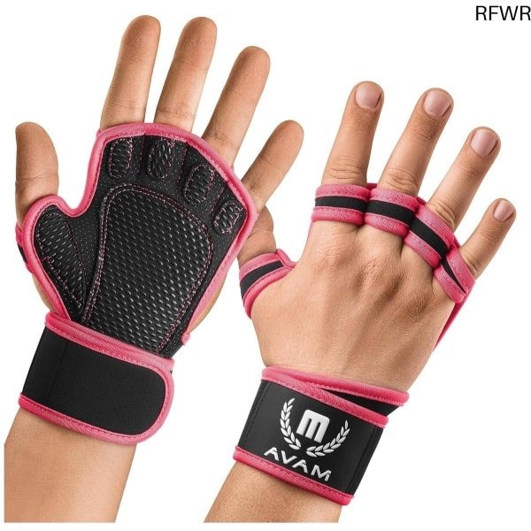 RFWR® Ventilerende Trainingshandschoenen voor Krachttraining met Verstelbare Polsbandages en Siliconen Grip