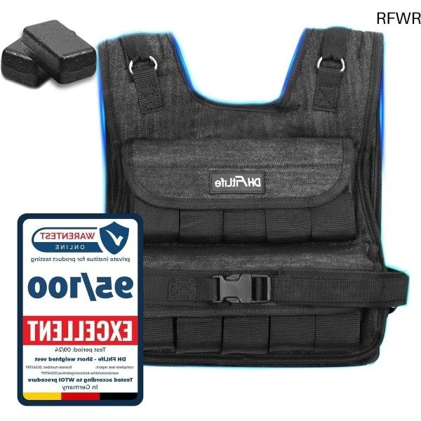 RFWR® Verstelbaar Gewichtsvest 10 KG/20 KG - Compact en Stabiel voor Spieropbouw en Krachttraining - Hardloopvest voor Dames en Heren