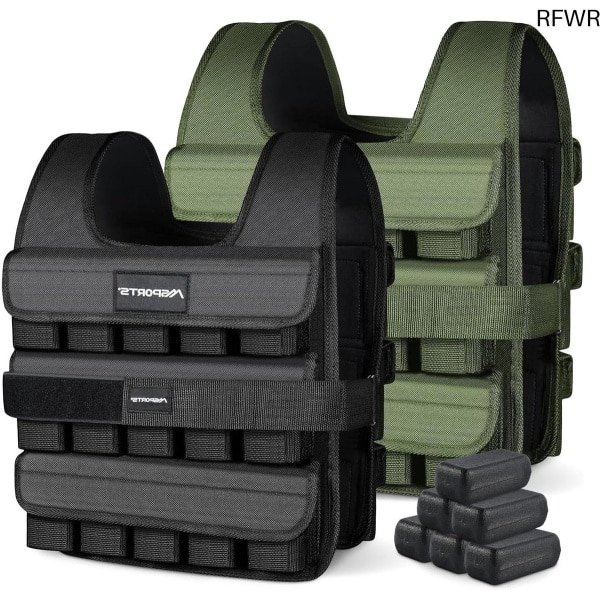RFWR® Verstelbaar Gewichtsvest van 5 kg tot 30 kg voor Krachttraining