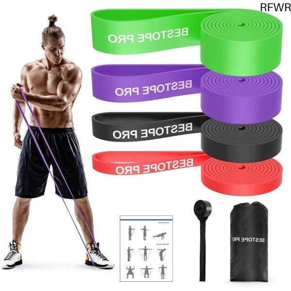RFWR® Weerstandsband voor Pull Ups - Verstelbare Oefenband voor Thuis Fitness, Yoga, Pilates en Krachttraining