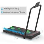 RONN® Loopbanden Voor Thuis - Loopbanden Voor Thuis Inklapbaar - Loopbanden Voor Thuis Helling - Zwart - 110cm x 58cm x 13cm