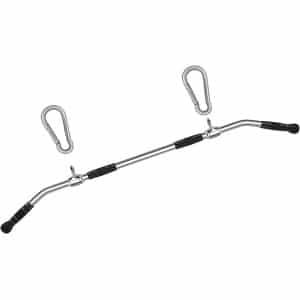 Rechte Lat Pulldown Stang met Rubberen Handgrepen voor Krachttraining