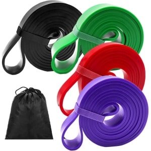 Rekbanden Set - Trainingsbanden Optrekbanden - Krachttraining Lichaamsstrekking - Verstelbare Weerstand - 2.08m Lengte - Multicolor