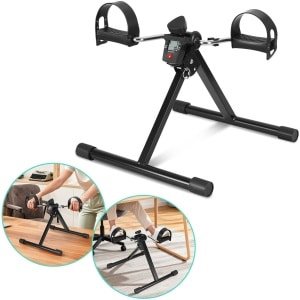 Revalidatiefiets | Hometrainer armen benen | Mini hometrainer | Rotor fiets | Oefenfiets senioren | Opvouwbare hometrainer | Fitness voor ouderen | Thuisrevalidatie | Revalidatieapparaat | Bureaufiets | zwart