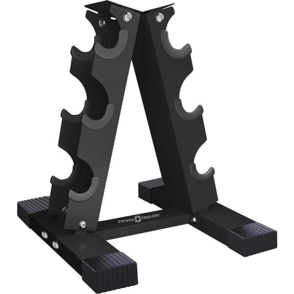 Robuuste A-Frame Dumbbell Rack voor Thuisgym, 3 Laags Gewichten Opslag voor Krachttraining