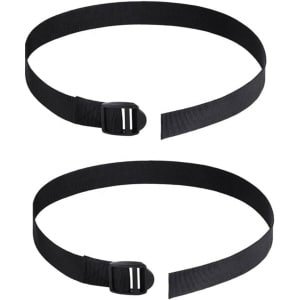 Roeiriemen Set - Voetriemen Fitness - Roeitraining - Verstelbaar Nylon - 2 Stuks - Zwart
