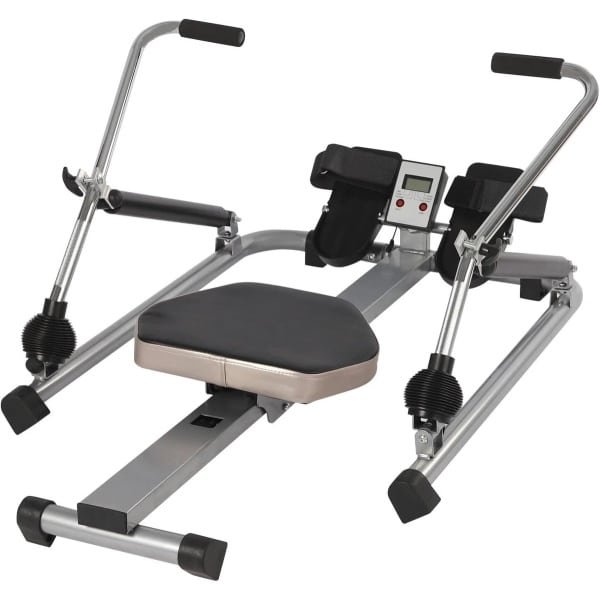 Roeitrainer - Indoor roeiboot - Full body training - Verstelbare weerstand - 106 x 66 x 10 cm - Zilver zwart