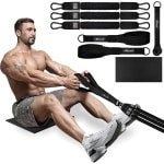 Roeiweerstandsbanden - Thuisgym Apparatuur - Full Body Workout - Draagbare Krachttraining - 24x20x10 cm - Zwart