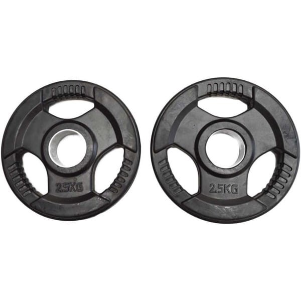 Rubber Olympische Halterschijven Set 75 kg voor Krachttraining
