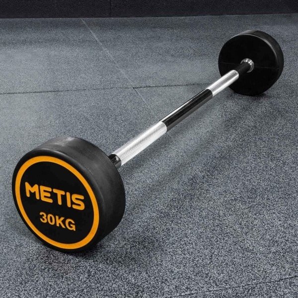 Rubbere Halterset met Chromen Handvat voor Krachttraining