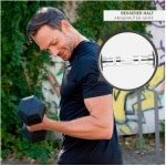 Rubbere Zeshoekige Halter 1 kg - Compact Dumbbell voor Krachttraining Thuis of Studio