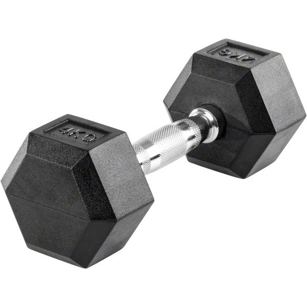 Rubberen Halter 1 kg Zeshoekig Compact voor Fitness en Krachttraining