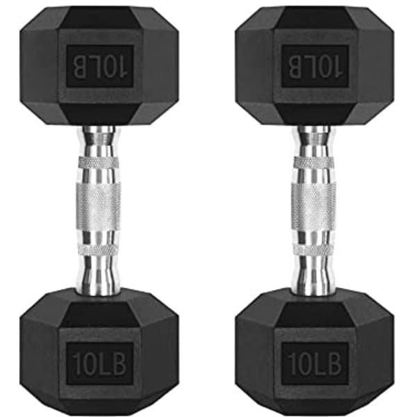 Rubberen Haltersets 5-300 lbs - Zeskantige Gewichten voor Krachttraining en Thuisfitness