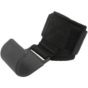 SPHProducts - Gewichtheffer haakriemen - Antislip rubberen polsbandage - Zwart - Krachttraining - Ideaal voor sportschool en bodybuilding