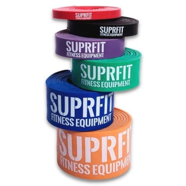 SUPRFIT hoogwaardige weerstandsbanden als weerstandsbanden - fitnessband voor pull-ups, cross- en krachttraining, fitnessbanden in vers. Sterkte & kleuren van extra licht (2,2 kg) tot super sterk