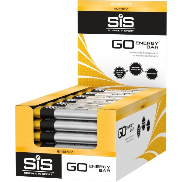 Science in Sport - GO Energy Bar Mini 40g 30-pack - Banaan - vegan - Heerlijke koolhydraatreep met 26g koolhydraten - energieleverancier voor krachttraining