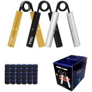 Selbro ® Handgrijper Set voor Gripkracht Training, 50/100/150 lbs (≈23/46/68kg) met Spons Cover, Polsversterker voor Spieropbouw en Krachttraining