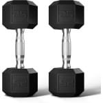Set Dumbbells Rubber Gecoat voor Krachttraining en Fitness Thuis