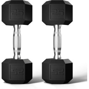 Set Dumbbells Rubber Gecoat voor Krachttraining en Fitness Thuis