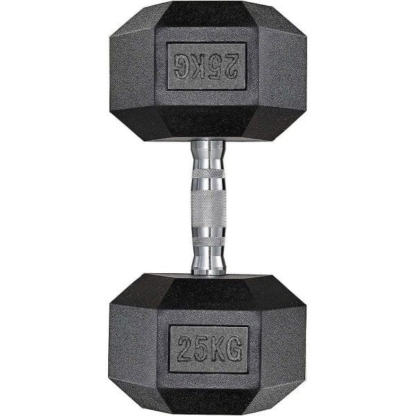 Set Halters 10 kg tot 25 kg voor Krachttraining Thuis Duurzaam Rubber