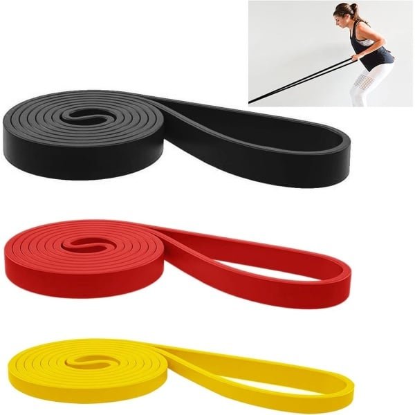 Set Weerstandsbanden - 3 Sterktes (Licht tot Zwaar) voor Fitness, Yoga en Krachttraining