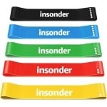 Set Weerstandsbanden Fitness - 5 Oefenbanden Natuurlijk Latex voor Krachttraining en Yoga
