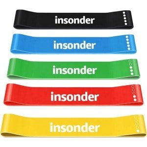 Set Weerstandsbanden Fitness - 5 Oefenbanden Natuurlijk Latex voor Krachttraining en Yoga