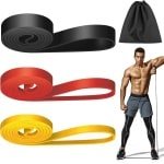 Set Weerstandsbanden met 3 Intensiteitsniveaus voor Fitness en Krachttraining