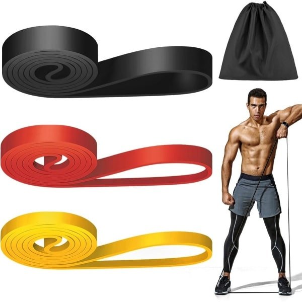 Set Weerstandsbanden met 3 Intensiteitsniveaus voor Fitness en Krachttraining