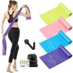 Set Weerstandsbanden met 4 Intensiteitsniveaus voor Fitness, Krachttraining en Yoga