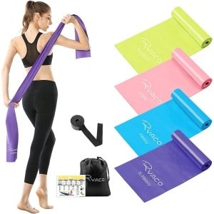 Set Weerstandsbanden met 4 Intensiteitsniveaus voor Fitness, Krachttraining en Yoga